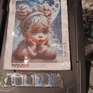 Diamond Painting Kit with Girl And Moon Design 30x40